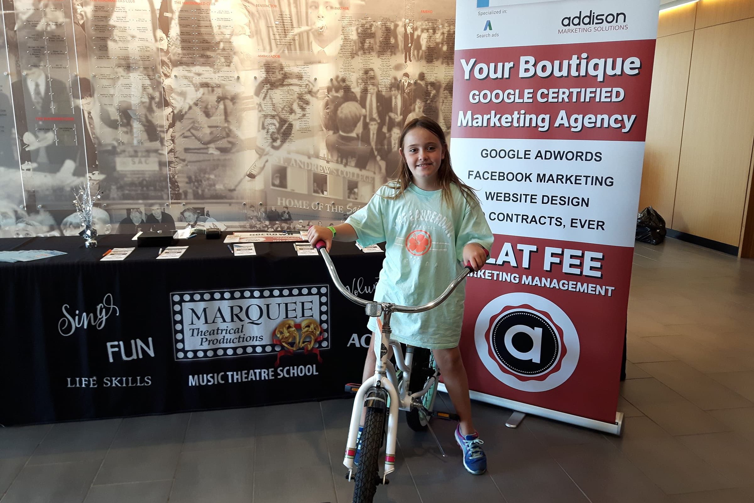 Marquee Theatre bike giveaway